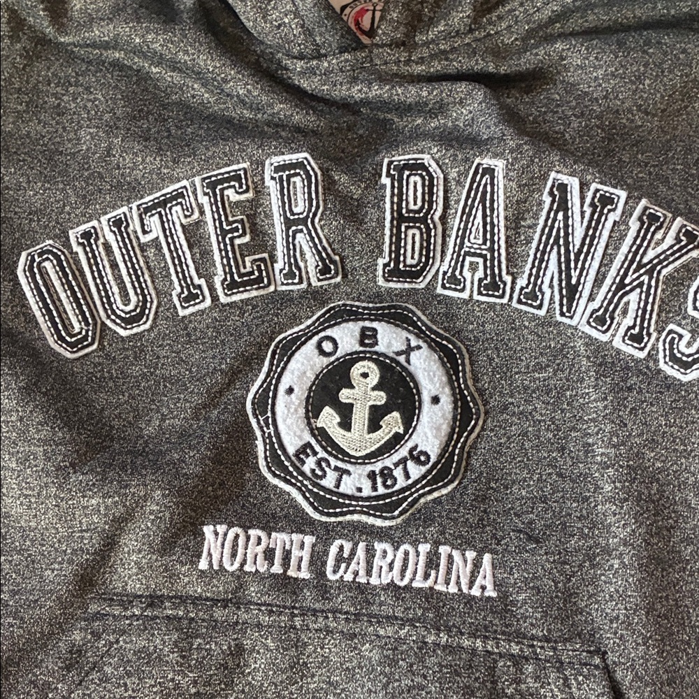 Kids' Hooded Sweatshirt - Charcoal Gray - Picture 2 of 4